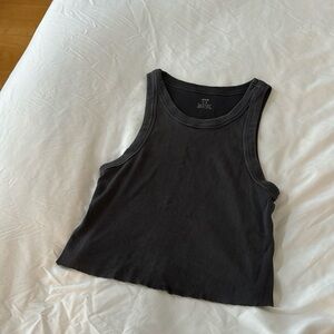 Grey ribbed tank top from aerie